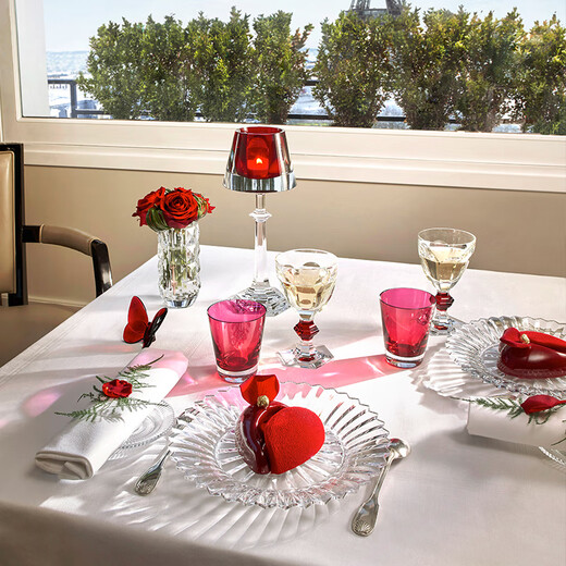 Baccarat Haku Series 1841 Red Wine Glasses Blue Knot Red Knot Gift Transparent + Red Wine Glass