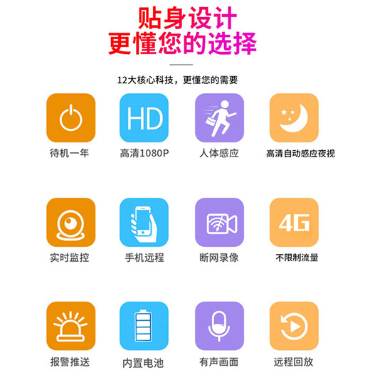 巧度小型监控摄像头家用4G5G手机远程无线WiFi网络家庭高清监控器家用摄像机形免插电智能摄影探头 4G5G流量监控一体机【16G存储卡