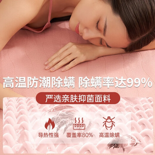 Nanjiren electric blanket double 1.5*1.8 mite removal electric mattress dual temperature dual control automatic power off dehumidification household heating blanket warm coffee [180*150] dual control mite removal timer
