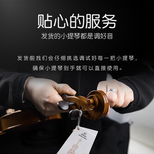 Lesmander (ANGELVIOLIN) Violin Solid Wood Professional Children's Beginners Ceiling Handmade Italian Crafts Adult L003A 1/4