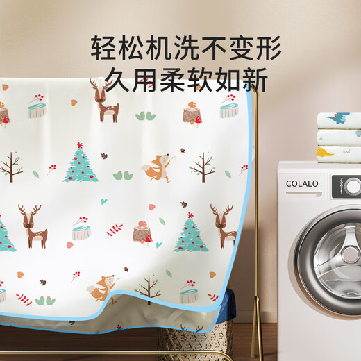 Tongkui (Tongkui) Stoto de orina para bebés Gran capa de cama impermeable para agua al aire libre Matches húmedos Blue Deer 200*230 cm