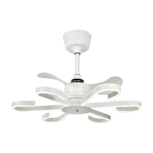 Zimmerlüfterlichter Schlafzimmer Wohnzimmer Esszimmer Guangdong Zhongshan Ancient Town Lampe nordisch kreatives stiller Lüfter Licht minimalistisch 9195 Schwarz absorbierende Drei-Farben-Licht-Veränderung Fernbedienung