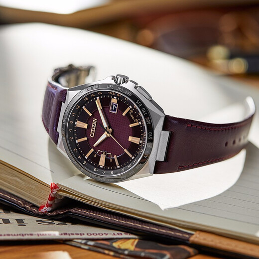 CITIZEN Eco-Drive Watch Men's Chibi Star Same Style Waterproof Business Watch Perpetual Calendar Men's Watch Birthday Gift CB0216-07W Shubo Titanium + Cowhide Strap