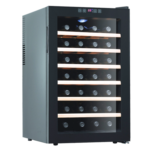 Bacchus red wine cabinet beech wood layer 28-pack thermostatic cabinet electronic temperature-controlled wine cabinet home mini small wine cabinet office refrigeration rack air-cooled frost-free BW-70D1