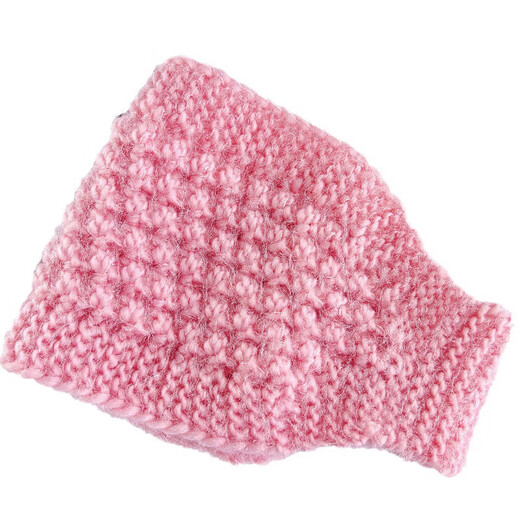 Mengjunchen confinement headband, postpartum headband, winter warm windproof headband, knitted wool headband, wide-brimmed headband for women to cover white hair, khaki pineapple style headband, versatile style