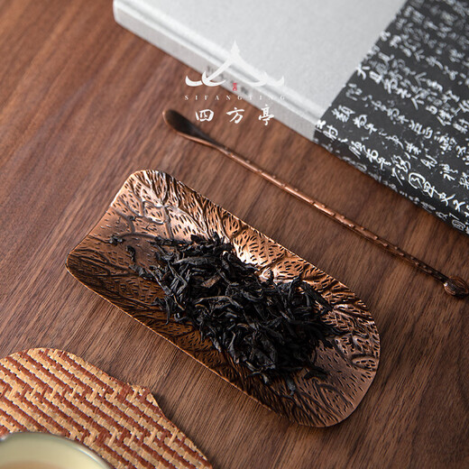 Sifangting tea spoon tea shovel tea spoon tea lotus tea pick tea set kung fu tea ceremony accessories tools zen xiangzhi bamboo tea spoon - silver