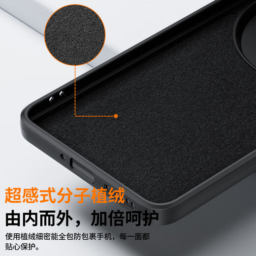 Biyazi geeignet für vivo x200pro Mobiltelefon Hülle X200Pro Schutzhülle vollständig abgedeckt Anti-Fall Ultra-dünner Wärme Dissipation Flockenflüssiges Flüssigkeit Silikon Softschale JK736 Schwarz