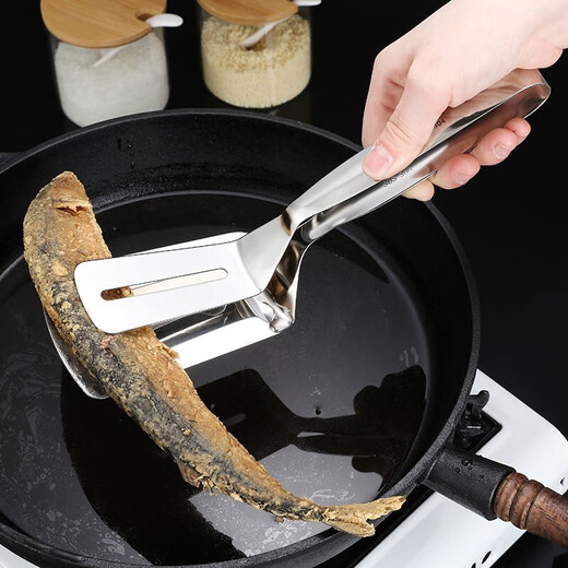 Chunshao steak spatula clip stainless steel steak clip thickened frying spatula kitchen clip fried fish spatula barbecue clip steak spatula frying steak spatula