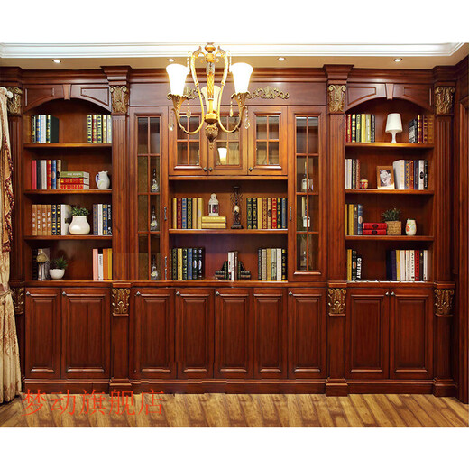 Estudio de ensueño estanterías de fondos en vivo Bookcase de biblioteca Decoración de la oficina de fondo en vivo D Anchor de celebridades tridimensionales de Internet