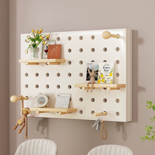 Lin's boy cream hole board electric meter box decorative painting without punching restaurant rack to block distribution box hanging painting 2024 new style Nordic style white horizontal style 60*40 (accommodates 52*32)