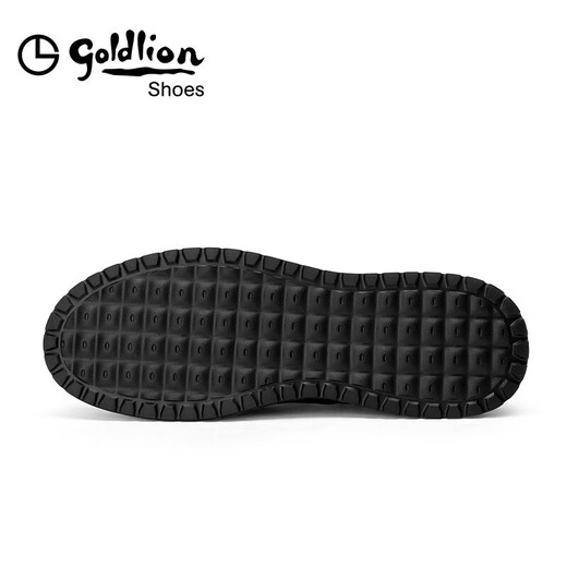 金利来（Goldlion）男鞋时尚个性透气布鞋轻便舒适休闲鞋50021033201A-黑色-38码