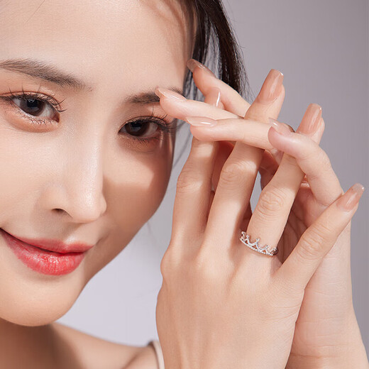 Liuguifu Jewelry PT950 Platinum Ring Shining Crown Platinum Ring Women's Ring PT0100028 2.25g