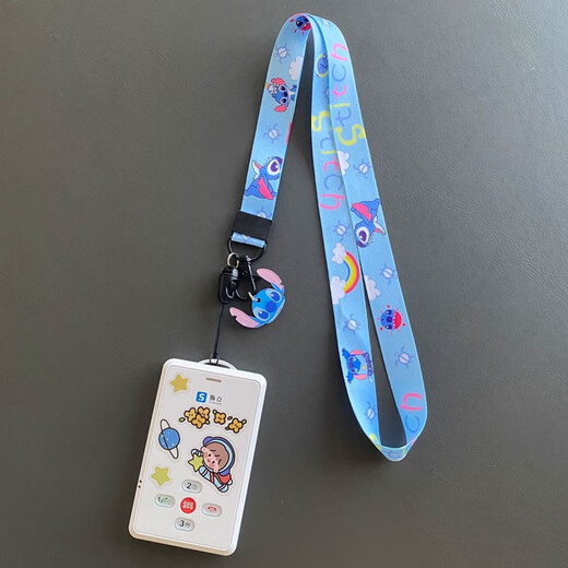 斯点无屏智能电子学生卡通版 校讯通电话校园证 儿童卡片手机 GPS定位追踪器防丢银龄守护卡 紧急呼叫 无屏标准版-史迪奇挂绳 升级机子【自配卡-支持4g全网通】