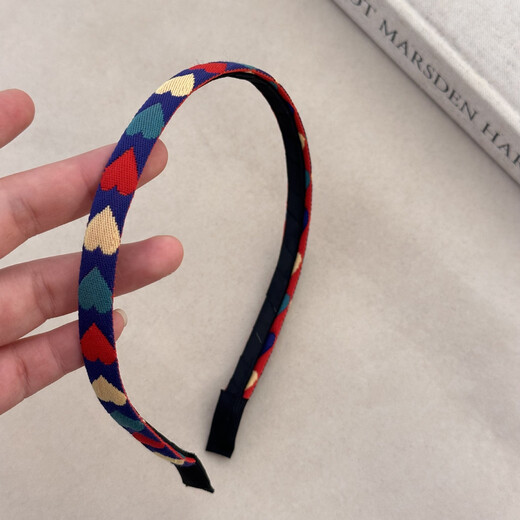 Tang Funi Korean style hair accessories simple colorful love headband for girls 2024 early autumn new style temperament versatile hair headband hairpin love headband