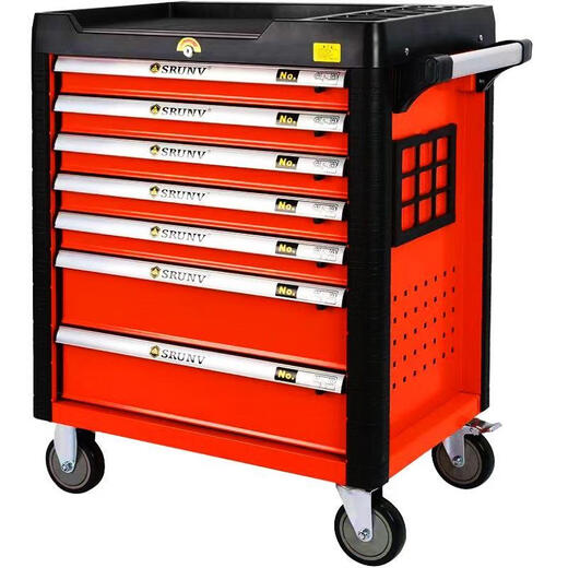 Huili Dexiu Tool Box Cart Complete Set Combination Industrial Grade Drawer-type New Energy Vehicle Repair Tool Cabinet Complete Model 493-piece Set Tools + 7 Layers Gray Tool Cart