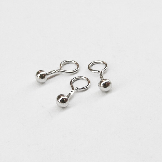 Lotus pt990 platinum earrings for women, pt950 small ear needles, elegant curved hook earrings, no need to take them off when sleeping, curved hook * single, PT990 dot 0.5g