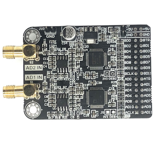 
Dual-channel high-speed AD module AD9226 Parallel 12-bit AD 65M Data acquisition FPGA development board Power supply motherboard