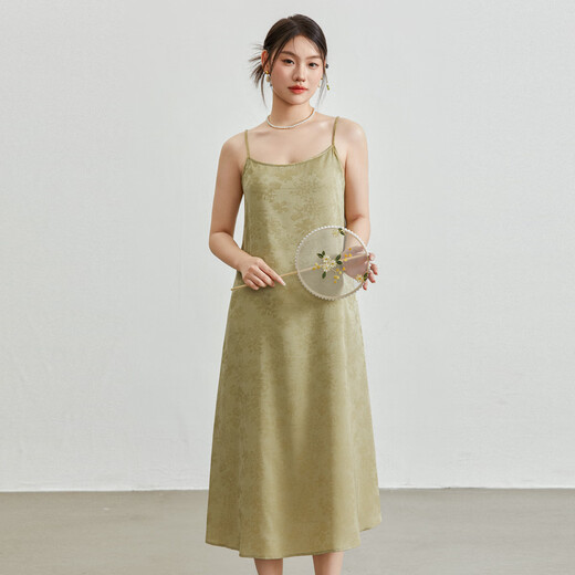 
Xianli Show new Chinese suit large size women's high-end jacquard temperament slimming two-piece set fat mm summer suit new 050 yellow-green [dress QJ1345] 5XL