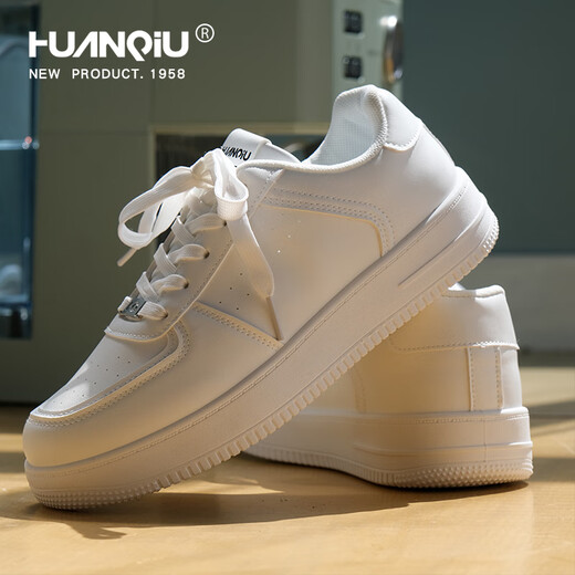 Global Air Force White Shoes Men's 2025 Spring New White Bailiu Korean Style Sports and Casual Couple Board Shoes Men's Shoes 829 White [Couple Men's Style] 39