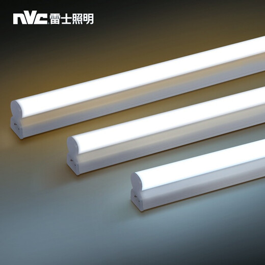 NVC Lighting (NVC) LED tube light strip integrated bracket, 0.6 meters long/need to purchase additional connectors E-NLED-T5H06-7W three colors 1 piece