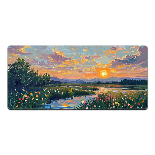 Ruqinlian Landscape Painting Series Pintura del mouse extra grande Pintura al óleo de aceite para hombres y niñas Mesa de trabajo de la oficina de trabajo de la oficina de la computadora del escritorio del escritorio 12596 flores de primavera floreciendo 800 mmx ancho 300 mmx espesor 5 mm 5 mm de 5 mm