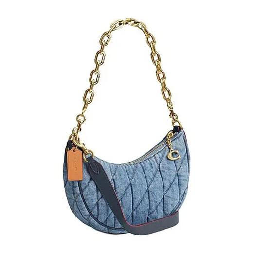 Entrenador 23 Nuevo bolso de axila de cuero clásico, bolso de un solo hombro, Give Girlfriend [Regalo navideño] Denim azul CR679 B4IN