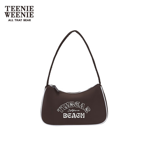 Teenie Weenie Bear Women's Simple Retro Fashion Shoulder Bag Handbag Commuter Casual Bag Women's Dark Brown FRE