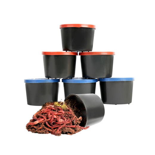 Yuyongji (YUYONGJI) live earthworm bait, fresh red worm fishing bait, crucian carp, carp, wild fishing black pit fish feed, nest making feed, fish food, live earthworms, 1 box (currency)