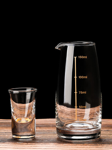 Bone language wine dispenser, white wine cup set, home scaled glass wine measuring device, wine dispenser, fair cup for restaurant, No. 3 wine dispenser 100ml, 6 pieces 100ml