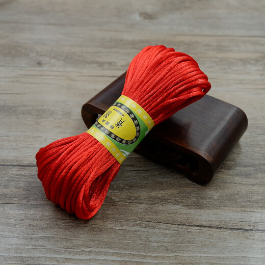 Weicheng Chinese knot wire red rope DIY hand braided wire diamond knot braided bracelet rope necklace wire No. 6 wire red 20 meters/tie about 2.0 mm