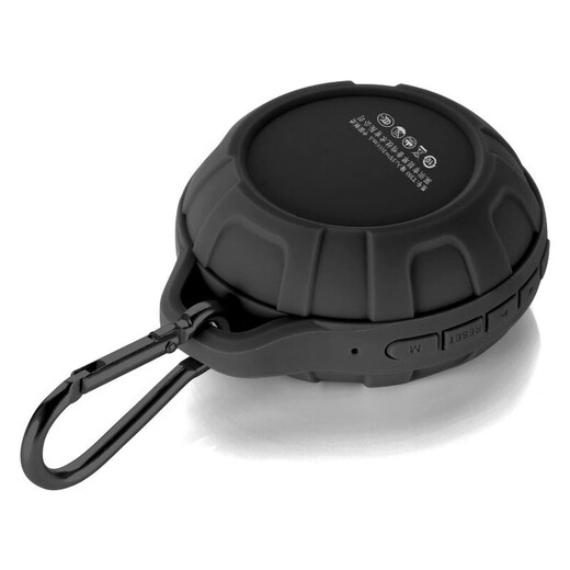 ROYQUEEN T350 Bluetooth speaker, portable, plug-in card, mini computer, mobile phone, wireless subwoofer, outdoor sports portable small speaker, Charming Black [Data Cable + Audio Cable + Hook + Instruction Manual]