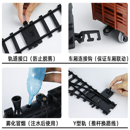 Lichengfeng (LCF) Tren grande Toy Track Control remoto Modelo de aleación de vapor Modelo Conjunto de simulación de niños Regalo Rojo Red Red Train [Modelo de plástico de control remoto]