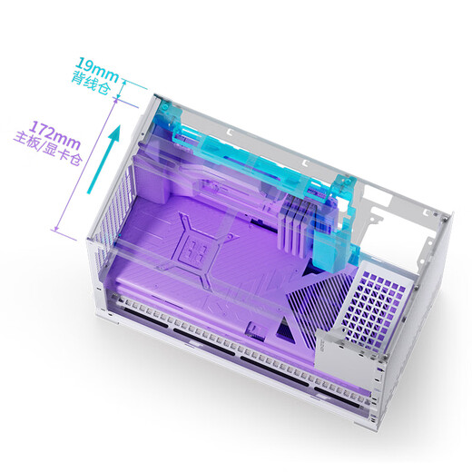 乔思伯（JONSBO）D32 PRO版白色 MATX桌面小机箱(侧透/主板/背线可调/支持背插MATX主板/ATX电源/240冷排位)