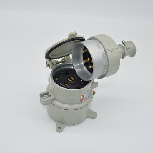 AC-16 aluminum alloy explosion-proof plug three-core four-core five-core plug socket 220V/380V oblique plug straight plug 32A AC-32 (five holes) straight plug/oblique plug