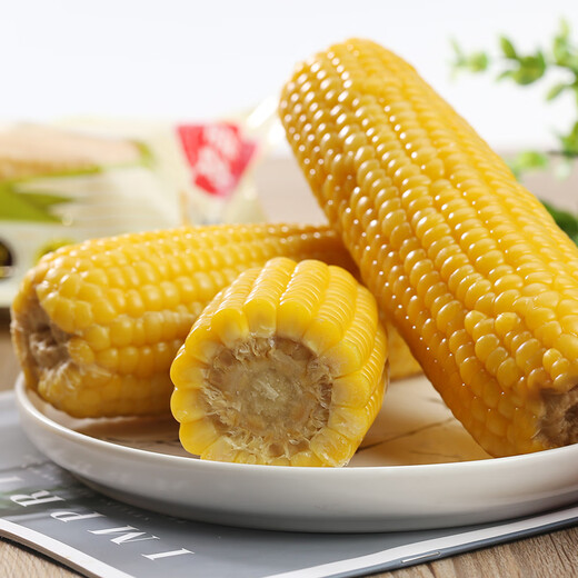 Good Farmer Inner Mongolia yellow waxy corn on the cob 8 bags*220g, soft and waxy, sweet, vacuum-locked, straight from the source, gift box