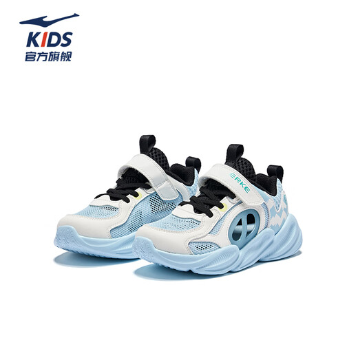 Hongxing Erke (ERKE) children's shoes for men and women, large and small, children's sandals, children's hollow beach frame shoes, light blue/microcrystalline white 32