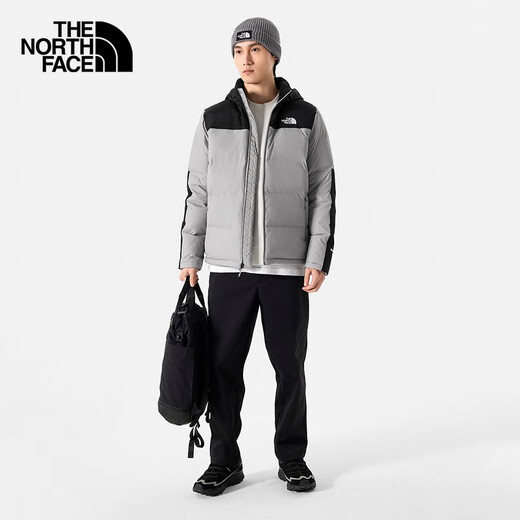 North Face [Classic] Down Jacke warme Jacke für Männer im Herbst und Winter Neue 550 Gänse -Samt Füllung 4U82 Grey XL /180 (empfohlen, eine größere Größe zu nehmen)