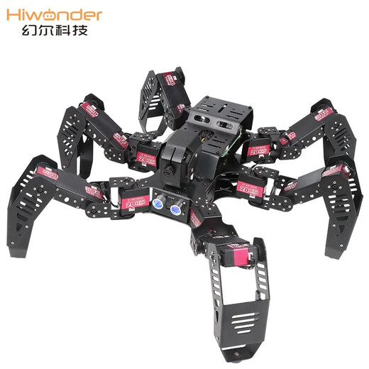 Fantasy Raspberry Pi 5/4b Hexaopian Spiderpi Programmable Intelligent AI Визуальное распознавание Robot OpenCV Визуальное распознавание Deluxe Edition (включая голосовой модуль) Материнская плата Raspberry Pi 5/8G Материнская