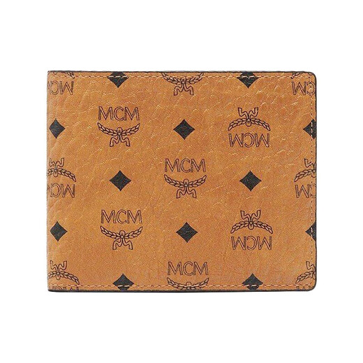 MCMVisetos Bifold Wallet with Card Holder Cognac