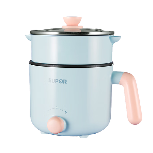 
SUPOR electric cooker small electric cooker dormitory small 1-2 people multi-functional integrated pot student home steaming pot dormitory dormitory small electric cooker instant noodles artifact electric cooker instant noodles pot 1.2L with steaming grid) H12YK829