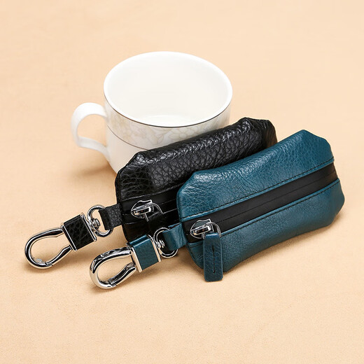 Kangourou (kangourou) Sac clé de voiture en cuir authentique pour le motif de vache créatif personnalisé pour les hommes Couverture clé Universal Clever [Couche supérieure]