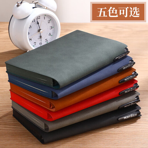 
a6 soft leather notebook with a pocket small notepad with a pen insert simple thickened retro literary exquisite 687/a6 red