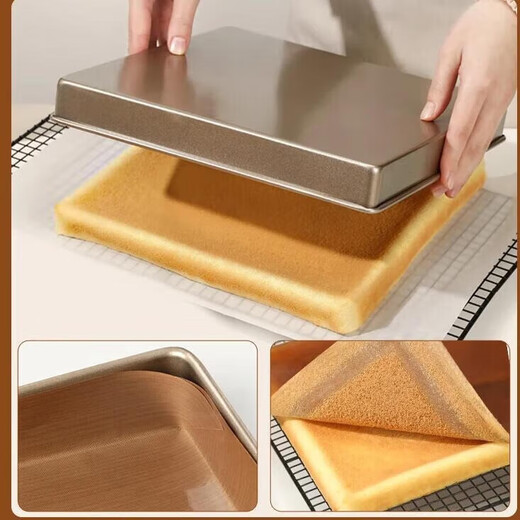 Cake roll mold Swiss roll baking pan oven snowflake pastry plate square 28x28 square plate household baking tools 28*28 square baking pan with folded oilcloth