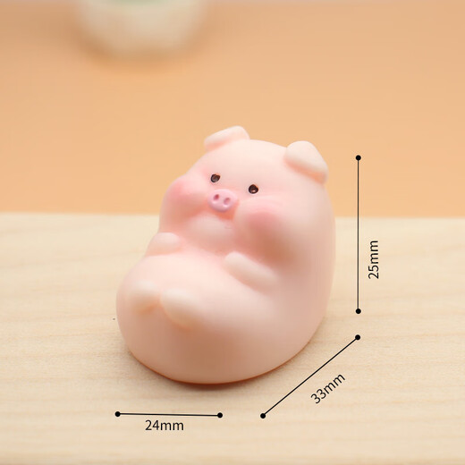 Pig Resin Small Ornaments Cartoon Migro Micro Landscape Simulation Pig Home Mini Arat d'artisanat Décoration Melon Pig Melon