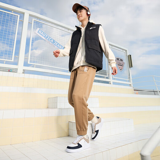 Jordan men's shoes versatile low-top leather-face autumn and winter board shoes thick sole height-enhancing casual white shoes sports shoes
