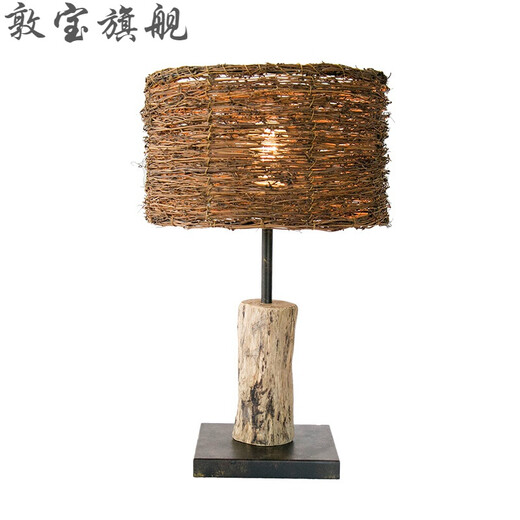 Lámpara de mesa de decoración B & B Lámpara del sudeste asiático Arte de madera Simple Diseño de té Zen Luces de posada INSFRANUDA CONSTRUCCIÓN 6197+4W CALIENTE AMARILLO LED BOTAD