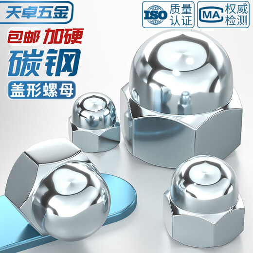 Tianzhuo Hardware Iron Galvanized Cap Nut Cap Decorative Screw Cap Ball Head Cap Nut MM4M5M6M8M10M16M20 M10-10 Only