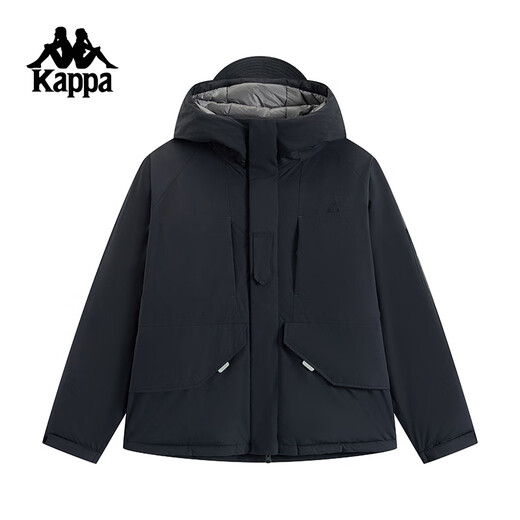 Каппа (Каппа) Новая пара двойная спортивная куртка для женщин для женщин теплой и холодной одежды для мужчин черно-9902 м.
