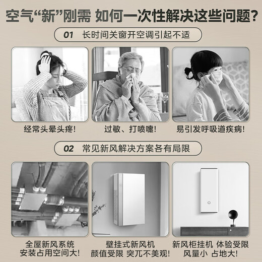 Midea central air-conditioning all-in-one fresh air system duct machine, one to one, 3 hp for home use, first-class energy efficiency, embedded duct machine, enjoy fresh air series, fresh air, 3 hp, first-class energy efficiency, enjoy fresh air duct machine