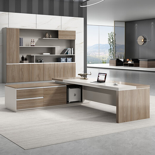 Miaorui simple modern atmosphere boss office desk and chair combination general manager executive desk chairman office president desk 2m boss desk